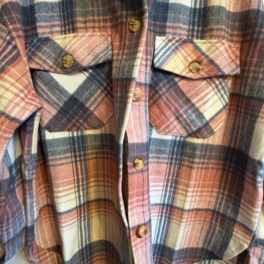 Plaid Button-Up Shacket - Picture 3 of 4